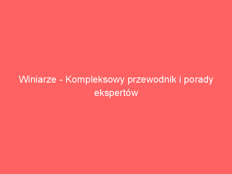 winiarze kompleksowy przewodnik i porady ekspertow 3501